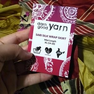 Darn Good Yarn Sari Silk Wrap Mini Skirt